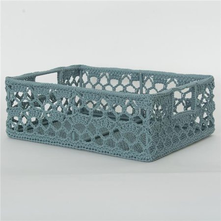 HERITAGE LACE Heritage Lace MC-1120SS Mode Crochet Basket; Sea Spray - 12 x 9 x 5 in. MC-1120SS